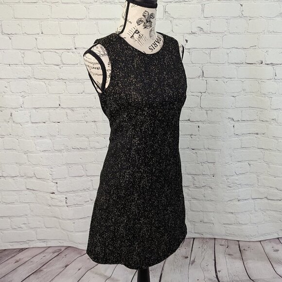 THEYSKENS' THEORY Black Gold Dino Sheath Dress 2 36 - Picture 4 of 10